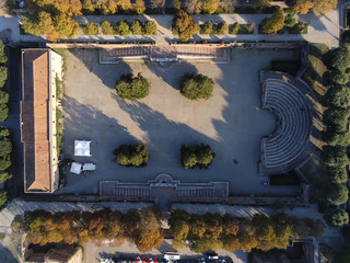 Siena drone panorama aereal view 