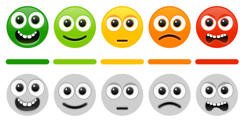 Vector illustration of feedback rating system isolated.