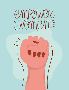 Hand Fist Of Women Empowerment Vector Design