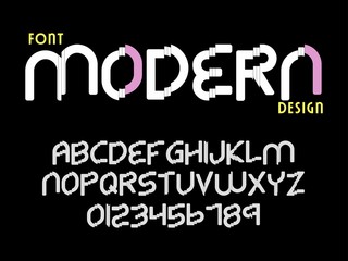 Obraz premium font.modern alphabet minimal design.Typeface,Typography vector cinema