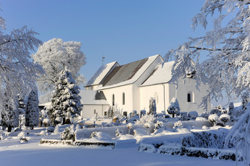 Church in snow