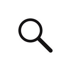 simple magnifier icon isolated on a white background. vector illustration for use in graphics and web design