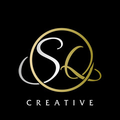 sq logo design vector icon
