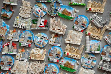 Souvenir Magneten aus Pisa und florenz in Italien