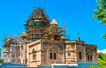 Mother Cathedral of Holy Etchmiadzin under restauration. Armenia