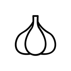 garlic icon vector. Thin line sign. Isolated contour symbol illustration