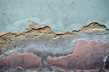 Mauer eines baufälligen Hauses