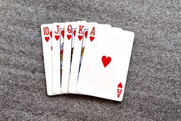 royal flush in poker cards