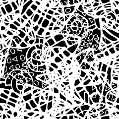 Black and white grunge seamless. Abstract repeating background. Monochrome pattern for fabric, wrapping paper