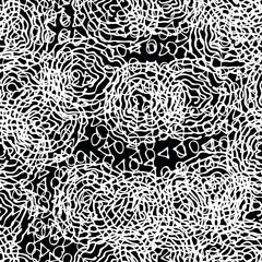Black and white grunge seamless. Abstract repeating background. Monochrome pattern for fabric, wrapping paper