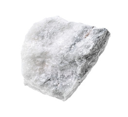 unpolished carbonatite rock cutout on white