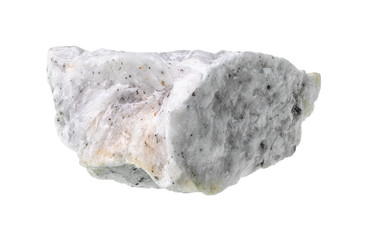 rough baryte (barite) ore cutout on white