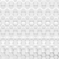 Adstract connection background with hexagonal white and grey pattern