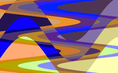Waves colors, abstract background with colorful squares
