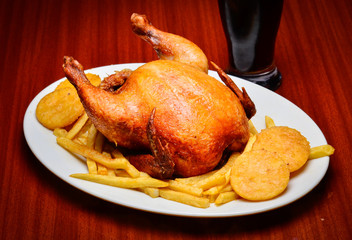 roast chicken with potatoes