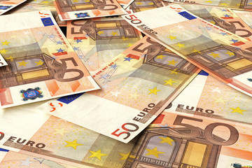 Stack of euro money