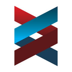 creative color letter x fence logo design