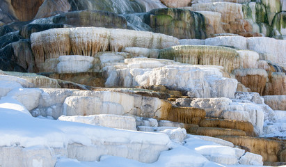 Mammoth Hotsprings Yellowstone in Winter