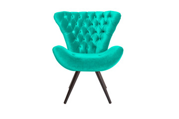 Color fabric and wood armchair modern designer