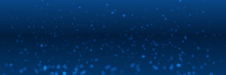 Dark blue white bokeh blur circle background