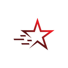 motion red star logo design