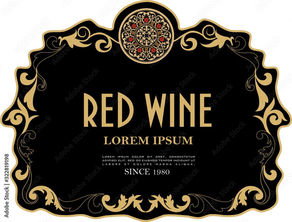 Sticker wine label italian food and drinks decorative sticker for amarone, prosecco, chianti, valpolicella,p