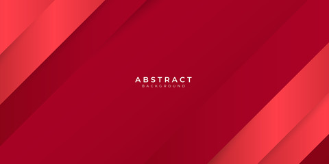 Obraz premium Red bright line cut shadow abstract background vector illustration for presentation design. Abstract modern background gradient color. Red maroon and white gradient with stylish line and square