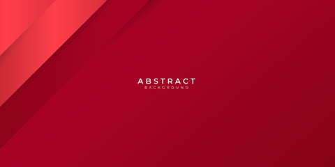 Obraz premium Red bright line cut shadow abstract background vector illustration for presentation design. Abstract modern background gradient color. Red maroon and white gradient with stylish line and square