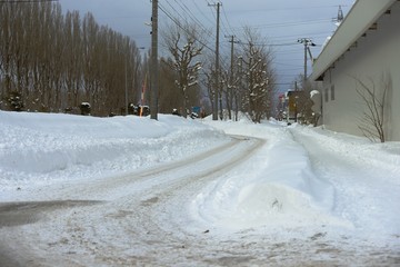 雪道の斜面