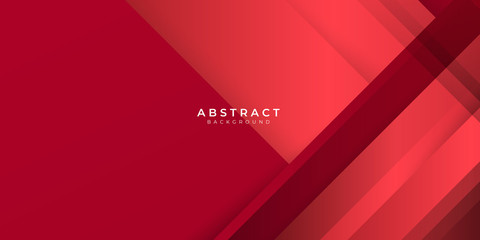Obraz premium Red abstract background geometry shine and layer element vector for presentation design.