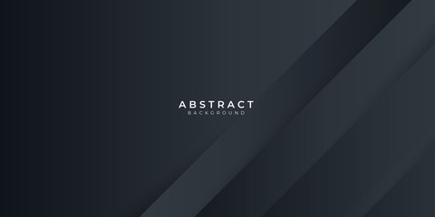 Obraz premium Modern dark black neutral abstract background for presentation design 