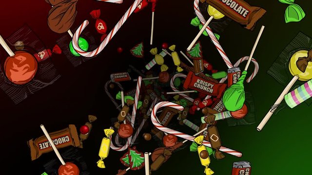 Flying Through Christmas Candy