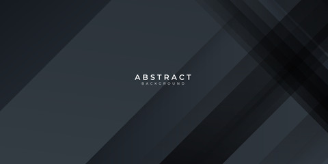 Obraz premium Dark black neutral abstract background vector illustration for presentation design