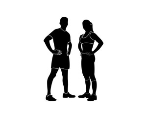 couple Fitness Silhouette