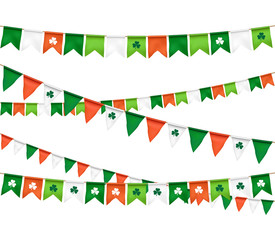 vector flag garland for st. patrick's day on white background - 322822331
