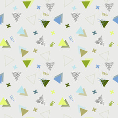 Memphis style abstract seamless pattern 