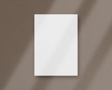 Blank white paper photo mockup. Mockup scene. Empty paper photo mockup with clipping path.