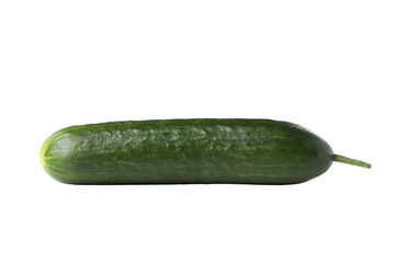 Fresh green cucumber isolated on white background