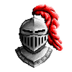 Pixel knight helmet
