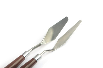 Stainless painting palette knife with wooden handle