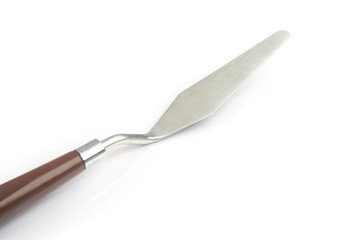 Stainless painting palette knife with wooden handle