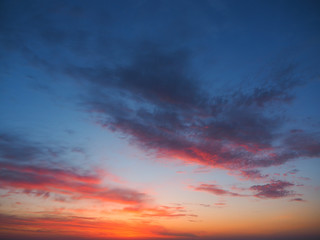 Naklejka na ściany i meble Sky over the sea at sunrise