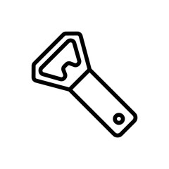 Bottle opener Icon vector. Thin line sign. Isolated contour symbol illustration