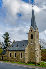 Fototapeta na wymiar Denkmalgeschützte Bergkirche in Schierke (Ansicht von Nordwesten)