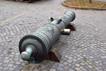 Vintage metal cannon, Old gun