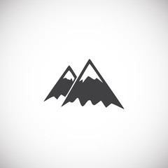 Mountain related icon on background for graphic and web design. Creative illustration concept symbol for web or mobile app.