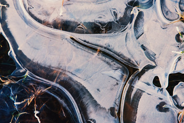 Abstract texture of ice, frozen winter weather concept.