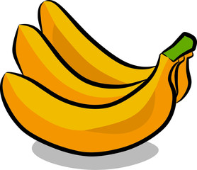 illustration of banana on white background
