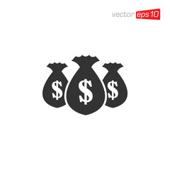 Money Bag Icon Design Vector