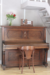 piano in living room